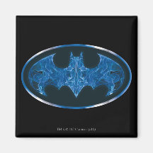 Blue Smoke Bat Symbol Refrigerator Magnets