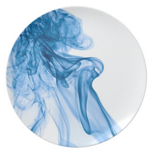 Blue smoke dinner plate
