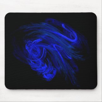 Blue Smoke Fractal Mousepad mousepad