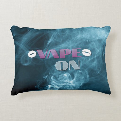 Blue Smoke Vape Pink Accent Pillow Zazzle
