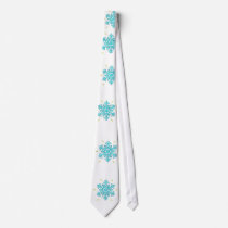 Blue Snow Flake Tie by Deertrailco Blue Snow Flake Tie