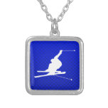 Blue Snow Skiing Jewelry
