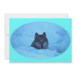 Blue Snow Timber Wolf Invitation