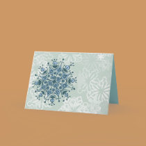 Blue Snowflake cards by litabug Blue Snowflake cards