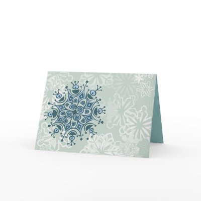 Blue Snowflake Cards by litabug