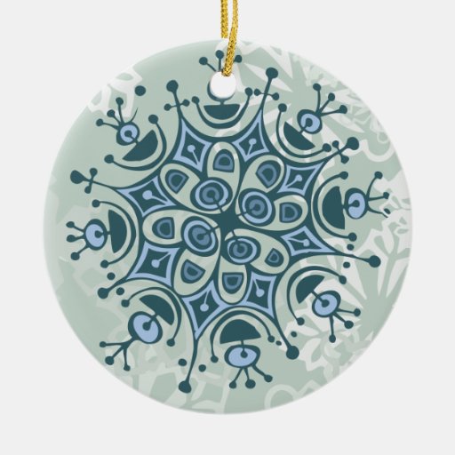 Blue Snowflake Christmas Tree Ornaments