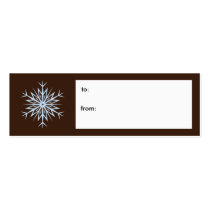 blue snowflake gift tag