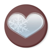 blue snowflake heart magnets by trish1968 blue snowflake heart magnets