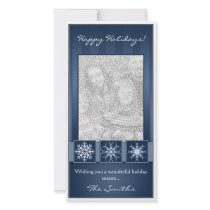 Blue Snowflake Holidays photo cards by PheteFirst Blue Snowflake Holidays photo cards