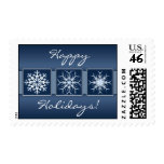 Blue Snowflake Holidays Stamp