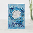 Blue Snowflake INSERT YOUR PHOTO card
