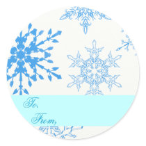 Blue Snowflake Large Sticker
