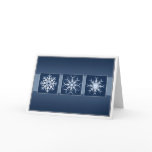 Blue Snowflake New Year's Card