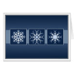 Blue Snowflake New Year's Card
