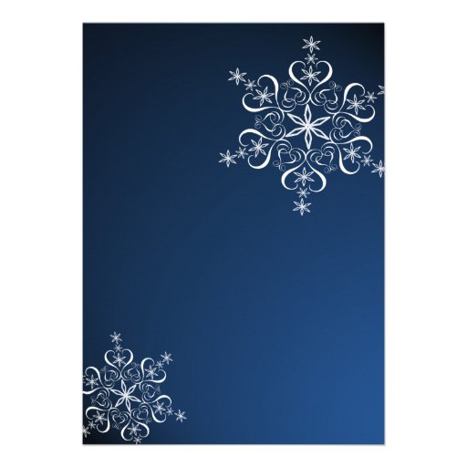 Blue Snowflake Rehearsal Dinner Custom Invitation