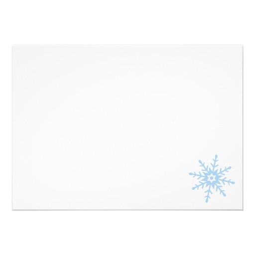 Blue Snowflake Star of David Bat Mitzvah Custom Announcements