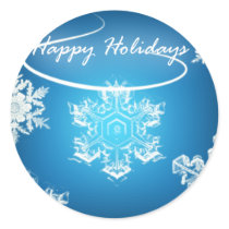Blue Snowflake Stickers