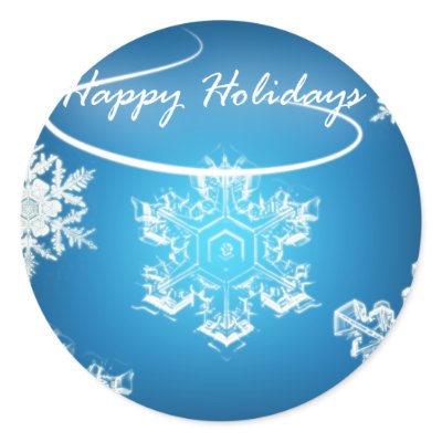 Blue Snowflake Stickers