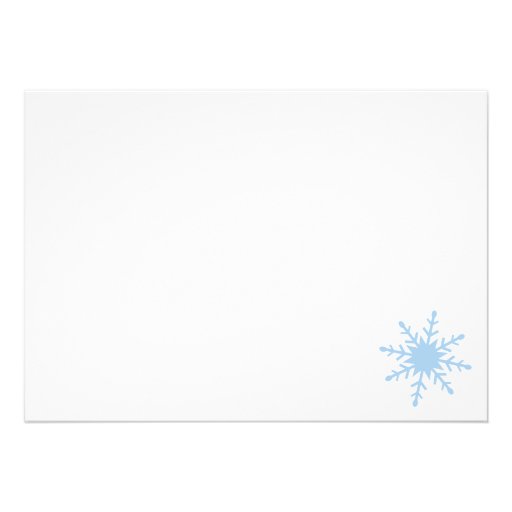 Blue Snowflake Sweet 16 Winter Birthday Invitation