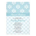 Blue Snowflake Sweet Sixteen Invitations