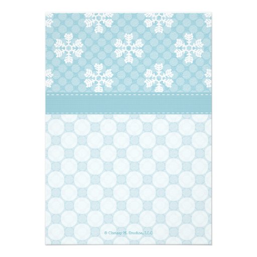 Blue Snowflake Sweet Sixteen Invitations