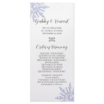 Blue Snowflake Winter Wedding Program Full Color Rack Card
