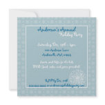 Blue Snowflake Wonderland Party Invitations