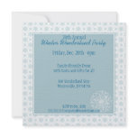 Blue Snowflake Wonderland Party Invitations