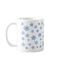 Blue snowflakes coffee mug by EmeryDesign Blue snowflakes coffee mug