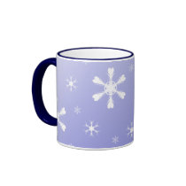 Blue Snowflakes Mug mugs