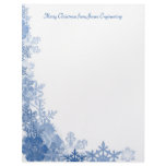 Blue Snowflakes on White Background letterhead