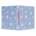 Blue Snowflakes Photo Album 3 Ring Binders