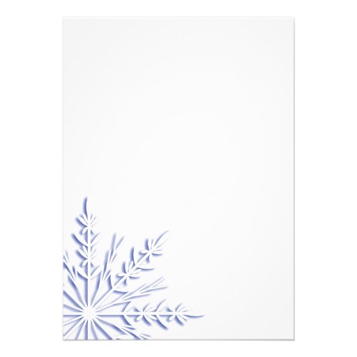 Blue Snowflakes Post Wedding Brunch Invitation
