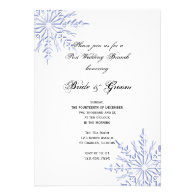 Blue Snowflakes Post Wedding Brunch Invitation