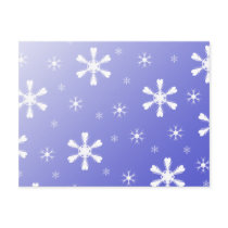 Blue Snowflakes Postcard