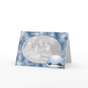 Blue Snowglobe Template cards