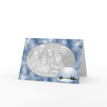 Blue Snowglobe Template cards