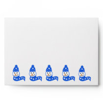 Blue Snowman Envelopes