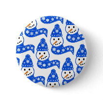 Blue Snowmen Buttons buttons