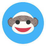 Blue Sock Monkey stickers
