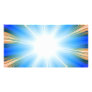 Blue Solar Flare Star Burst Background Picture Card