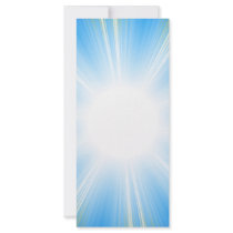 Blue Solar Flare Star Burst Background Rack Card Template