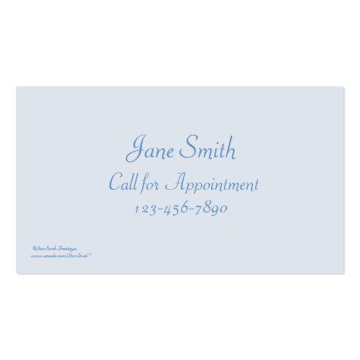 Blue Spa Business Card (back side)