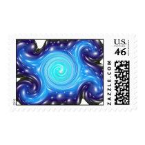 Blue Space Blob Postage Stamp