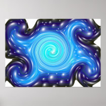 Blue Space Blob posters