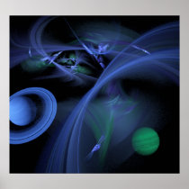 Blue Space Print