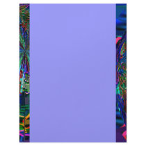 Blue Sparkle Alien Planet Personalized Letterhead