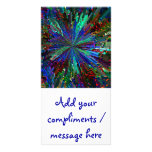 Blue Sparkle Alien Planet Personalized Photo Card