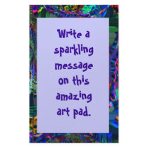 Blue Sparkle Alien Planet Stationery
