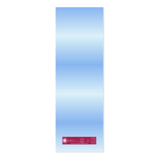 Blue Sparkle Bookmarks Business Card Templates (back side)